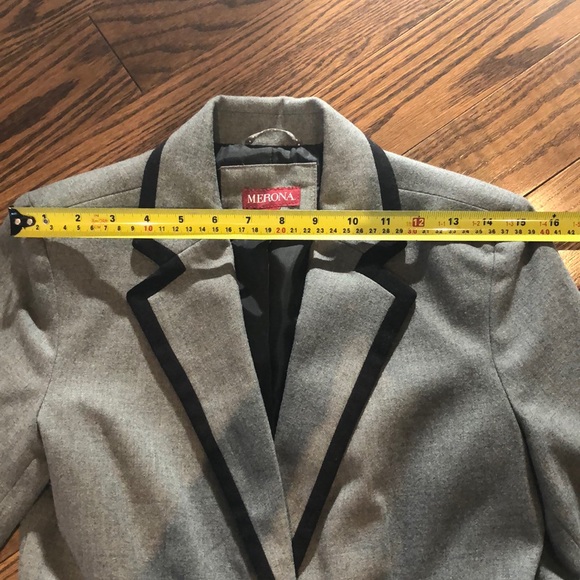Merona grey blazer in sz 2 - Picture 5 of 8